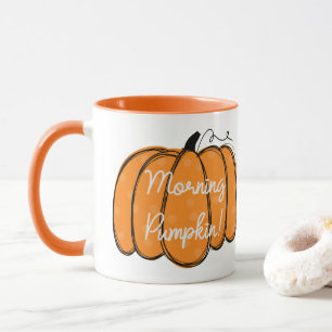 Caneca Pumpkin de Bom Dia de Laranja Personalizado