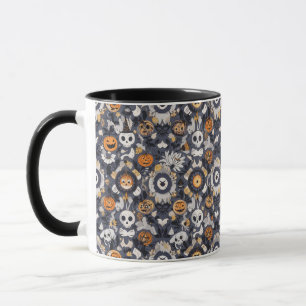 Caneca Pumpkin De Halloween Louco E Bonito, Ghost Sem Olh