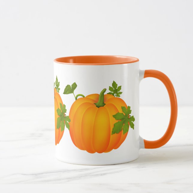 Caneca Pumpkin de laranja (Direita)