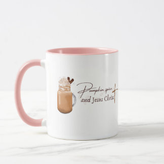 Caneca Pumpkin Spice and Jesus Christ (Pink version)