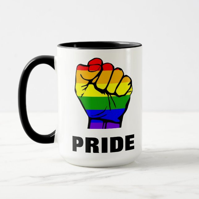 Caneca Punho Orgulho Arco-íris (Esquerda)