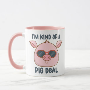 Caneca Punição engraçada de porco 