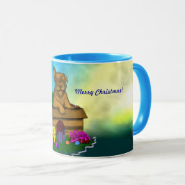 Caneca Puppy em uma caixa, Merry Xmas