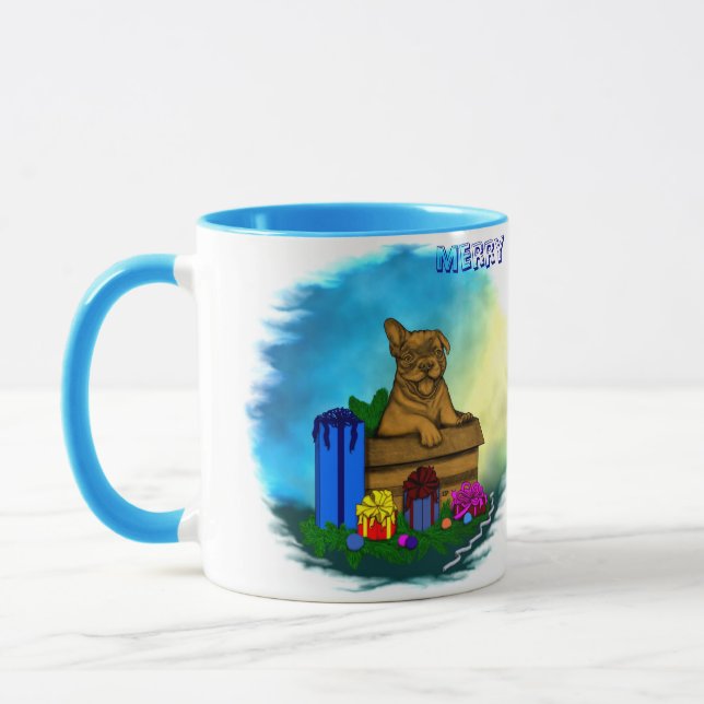 Caneca Puppy em uma caixa, Merry Xmas (Esquerda)