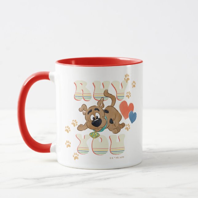 Caneca Puppy Scooby-Doo "Ruv You" (Esquerda)