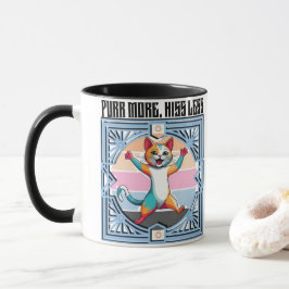 Caneca Puro Mais Menos Seu - Maçã de Gato Engraçado para 