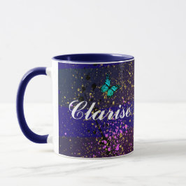 Caneca Purple Ephemera vibrant color art