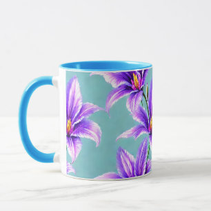 Caneca Purple Lilly do padrão do Vale