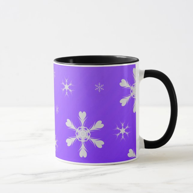 Caneca Púrpura Flocos de Neve (Direita)
