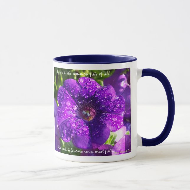 Caneca Púrpura Petunia Mug com Cotação (Direita)