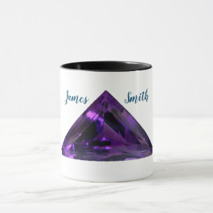 Caneca Púrpura Triângulo Ametist Café Mug Com Seu Nome