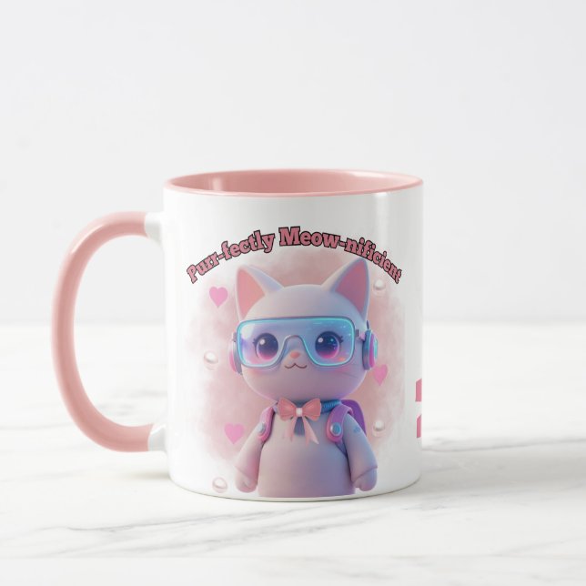 Caneca Purr-fectly Meow-nificient Cat Mug (Esquerda)