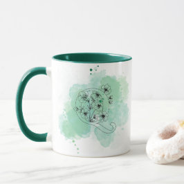 Caneca Q Monograma com Cor de Água Vertical