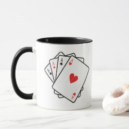 Caneca Quad Aces: Todas As 4 Cartões Ace Sortudos