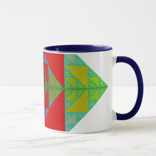 Caneca quadrada do RGB Sierpinski