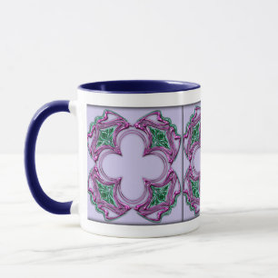 Caneca Quadrado bejeweled Nouveau 2 da arte