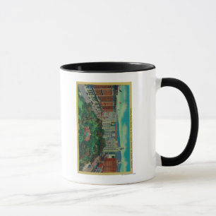 Caneca Quadrado de Pershing que mostra a Los Angeles