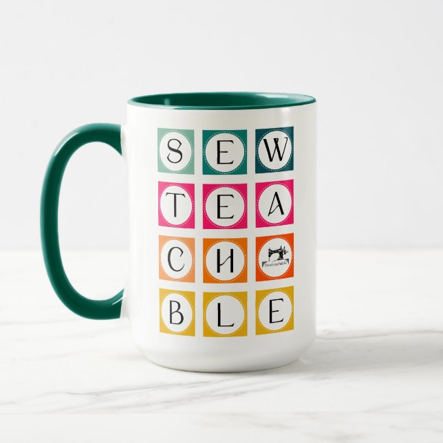 Caneca Quadrados Coloridos Sewteachable (Esquerda)