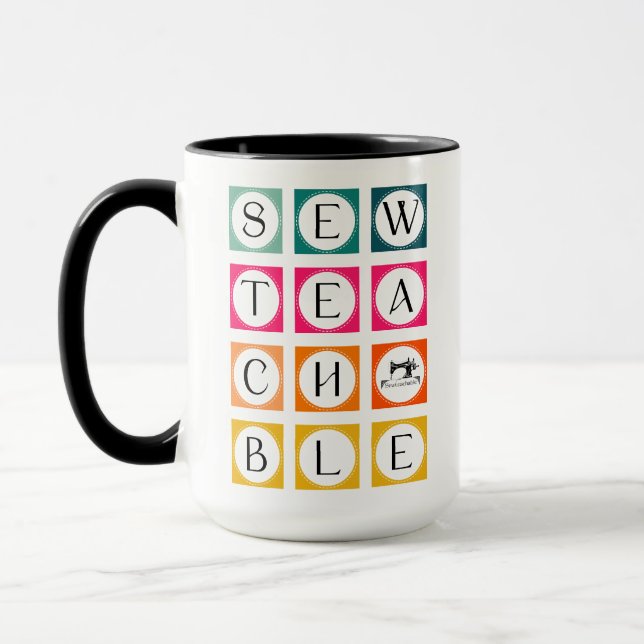 Caneca Quadrados Coloridos Sewteachable (Esquerda)