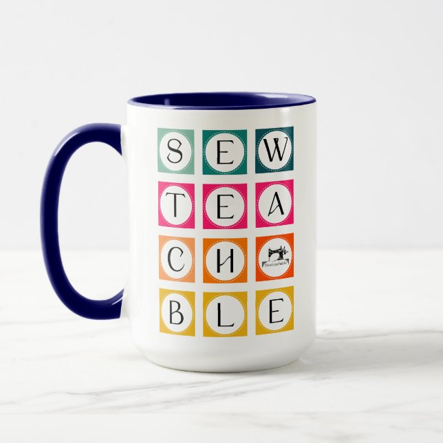 Caneca Quadrados Coloridos Sewteachable (Esquerda)
