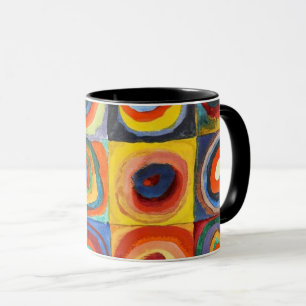 Caneca Quadrados com Círculos Concentrados por Kandinsky