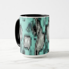 Caneca quadrados de abstrato formados a partir de arranhõ