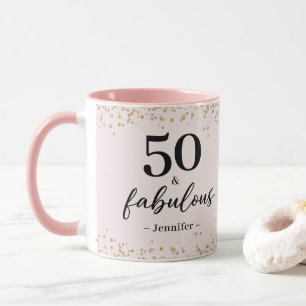 Caneca Quadrinho Rosa 50 e Fabuloso Aniversário Mug