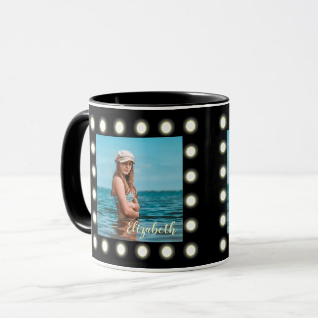 Caneca Quadro de Fotografias preto exclusivo no Na moda m (Frente Esquerda)