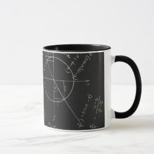 Caneca Quadro-negro da matemática