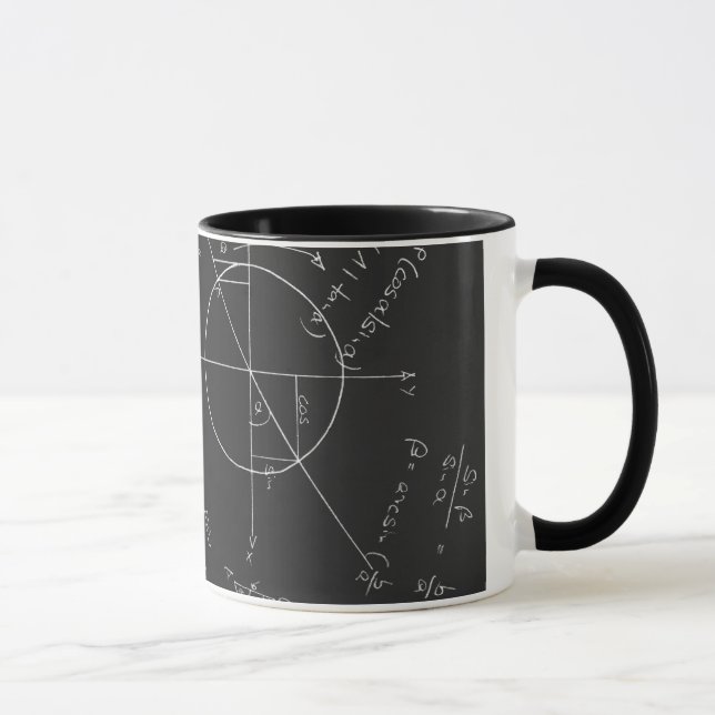 Caneca Quadro-negro da matemática (Direita)