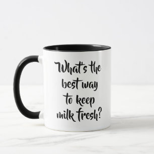 Caneca Qual é a melhor maneira de manter o leite fresco 