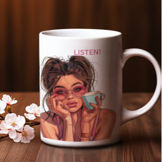 Caneca "Qualquer coisa que eu digo ou faço antes do café"