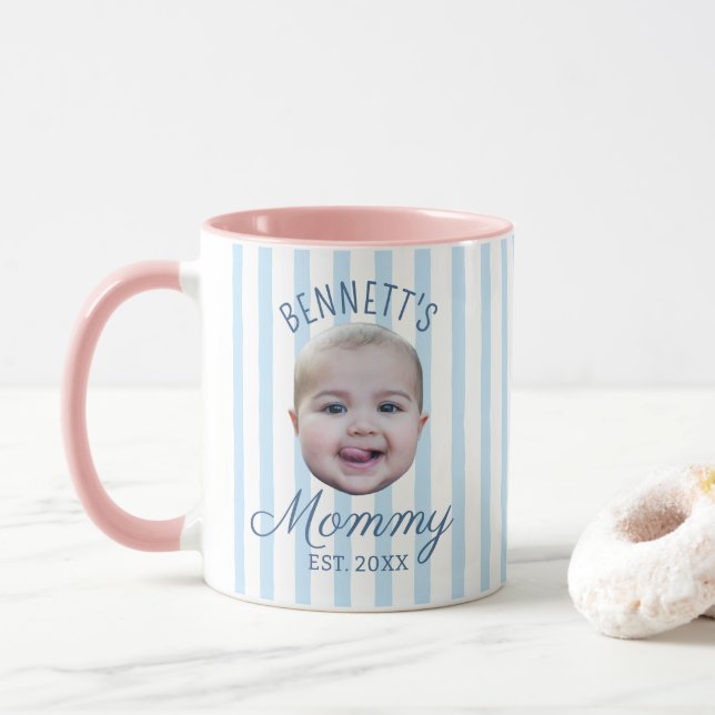 Caneca Qualquer Cor Foto Personalizada do Rosto Lembrança (Com Donut)