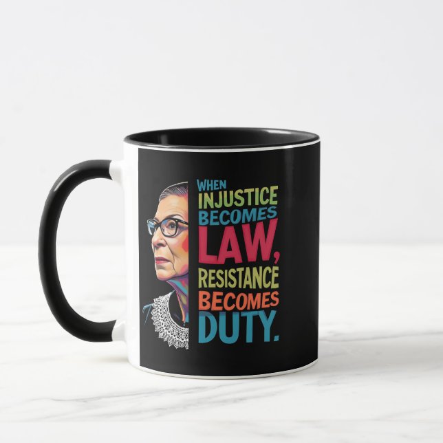 Caneca Quando A Injustiça Se Torna Resistência À Lei Torn (Esquerda)