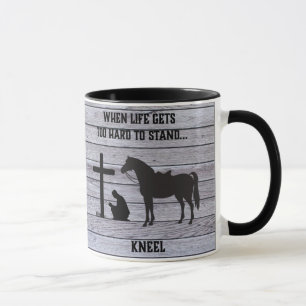 Caneca Quando a vida ganha duro, Kneel