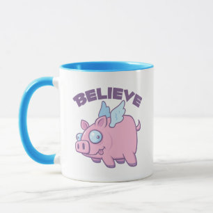 Caneca Quando os Porcos Voarem Acredite no Impossível