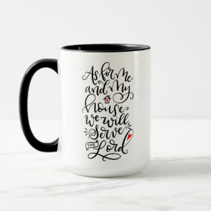 Caneca Quanto a mim e à minha casa serviremos ao Senhor