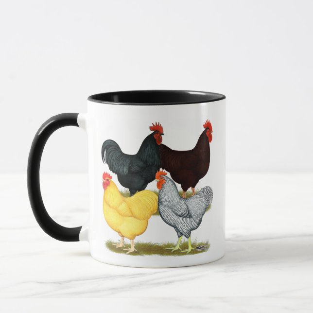 Caneca Quarteto de galinha com galinha pesada (Esquerda)