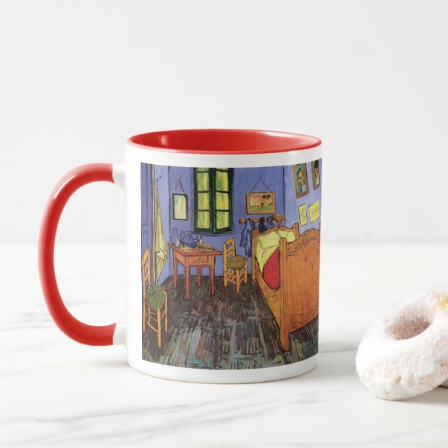 Caneca Quarto de Vincent em Arles por Vincent van Gogh (Com Donut)