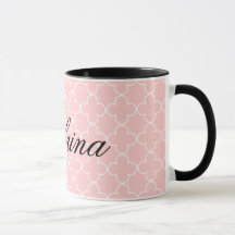 Quatrefoil cor-de-rosa conhecido personalizado da