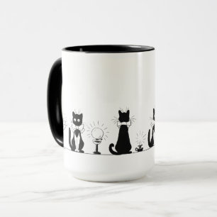 Caneca Quatro Gatos Pretos, Louis Wain Mug