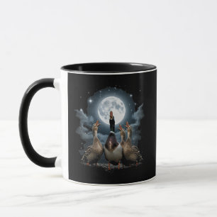 Caneca Quatro Pato Lua Mallard Divertido Grasnando à Noit