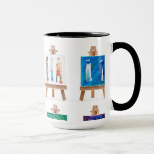 Caneca Quatro pinturas sobre cavaleiros de Kay Gale