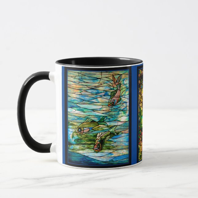 Caneca Quatro Trabalhos de arte De Vidro De Tiffany Manch (Esquerda)