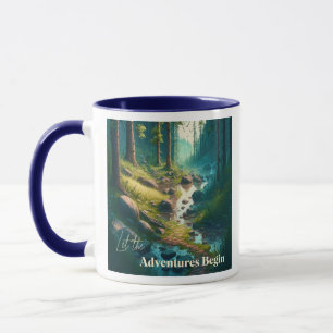Caneca Que as Aventuras Começem   Tema Acampamento
