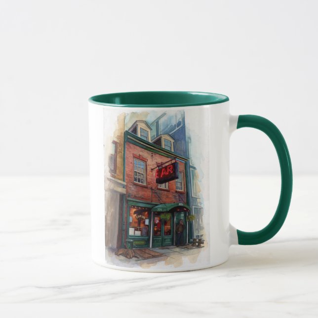 Caneca que caracteriza os bares velhos os mais (Direita)