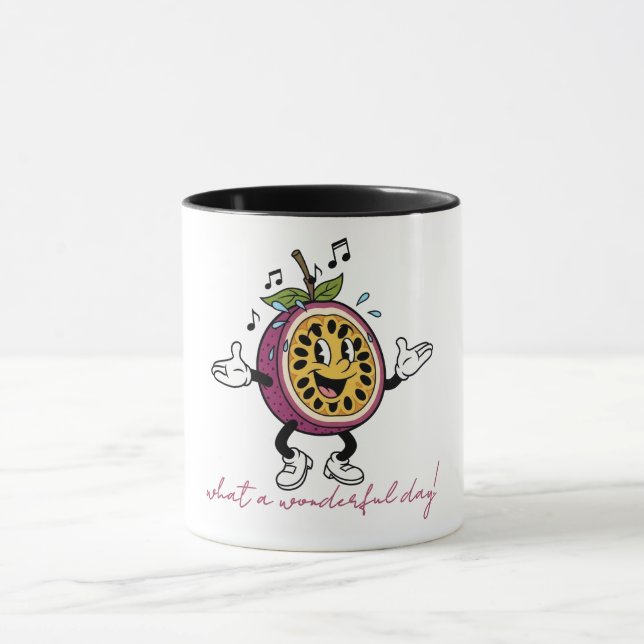 Caneca Que Dia Maravilhoso Maracujá (Centro)