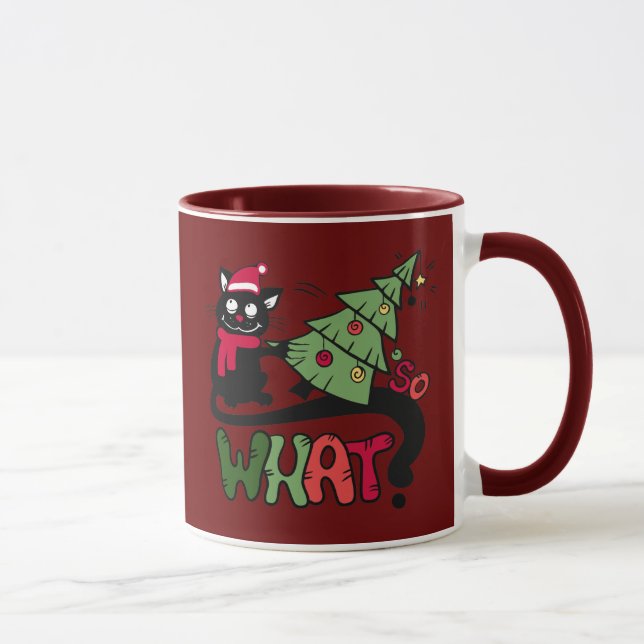 Caneca Que Engraçado Cama de Natal (Direita)