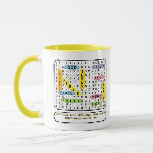 Caneca Quebra-cabeça de Palavras - Cristão (Esquerda)
