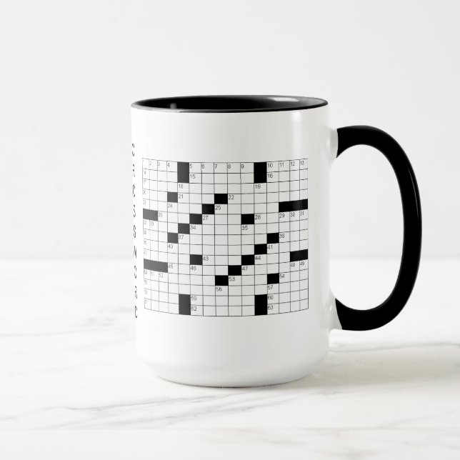 Caneca ☐ Quebra-cabeça De Palavras Cruzadas (Direita)